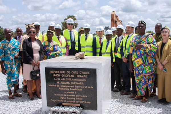 OCP Africa et l’UM6P lancent les travaux de construction de la première école digitale d’agriculture de Côte d’Ivoire