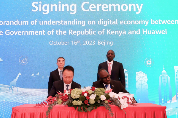 Le Kenya signe avec Huawei un protocole d’accord pour accélérer sa transformation numérique