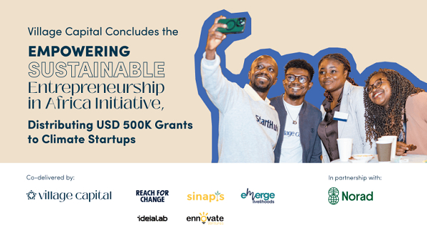 Village Capital verse 500 000 dollars &agrave; 32 start-up vertes