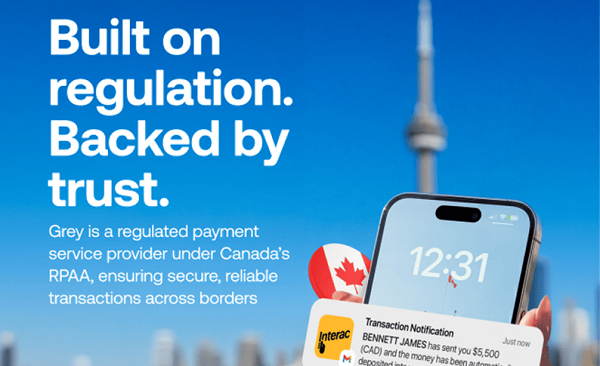 La fintech nig&eacute;riane Grey est d&eacute;sormais autoris&eacute;e au Canada
