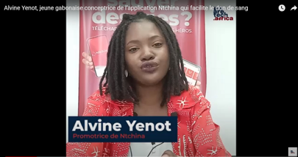 Alvine Yenot, jeune Gabonaise conceptrice de Ntchina, une application dédiée au don de sang